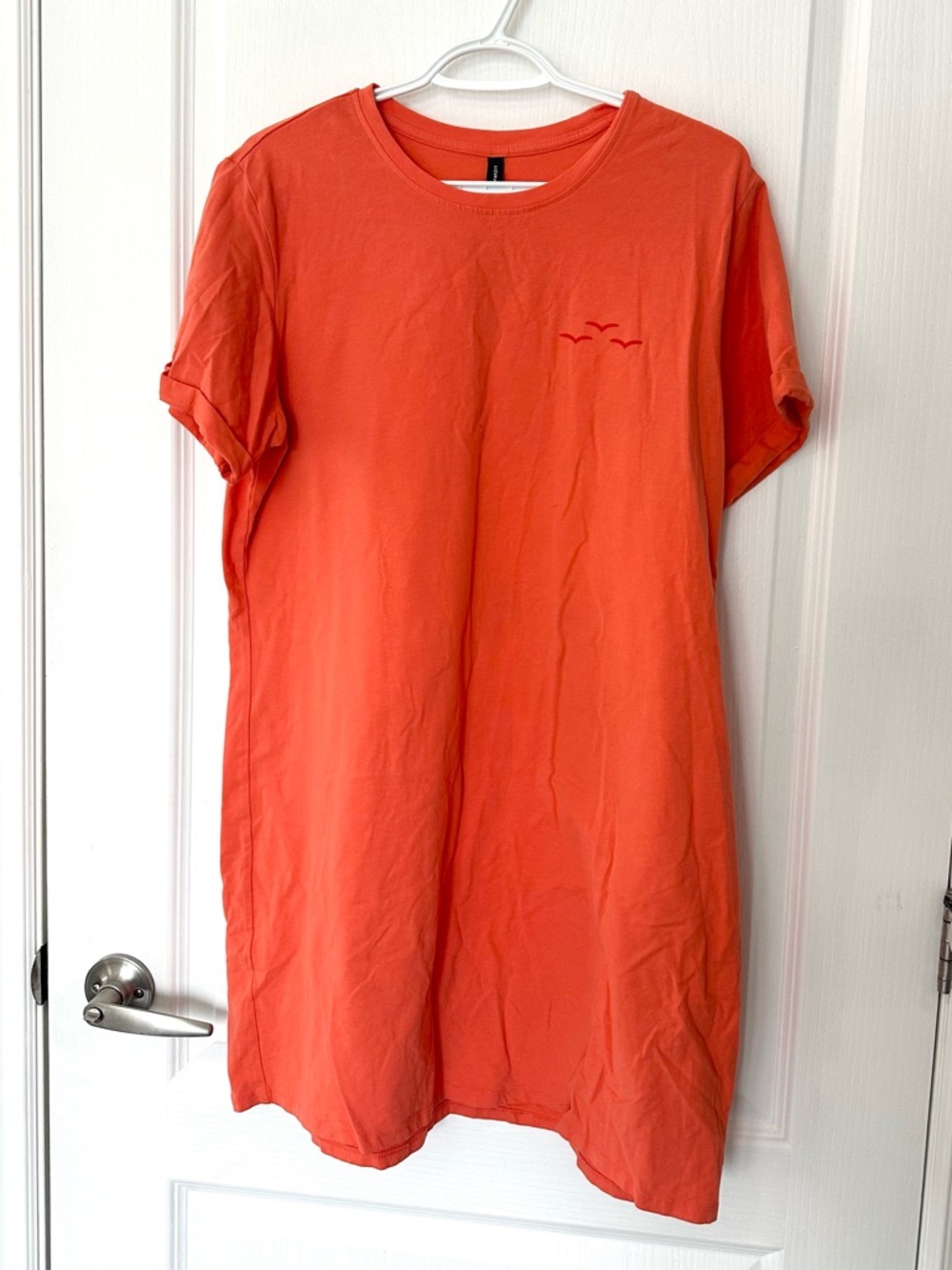 Lazy days Coral T-Shirt Dress